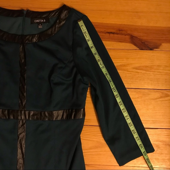 Chetta B Teal Black Mod Dress, EUC, 12 - Picture 9 of 15
